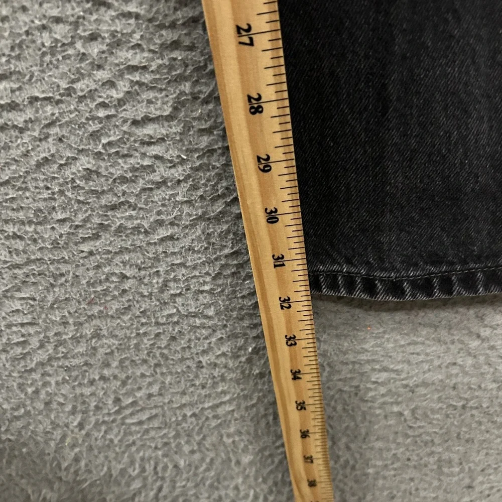Levis‎ Jeans Mens 38x32 Black Denim 501 Straight Leg Button Fly American Y2K